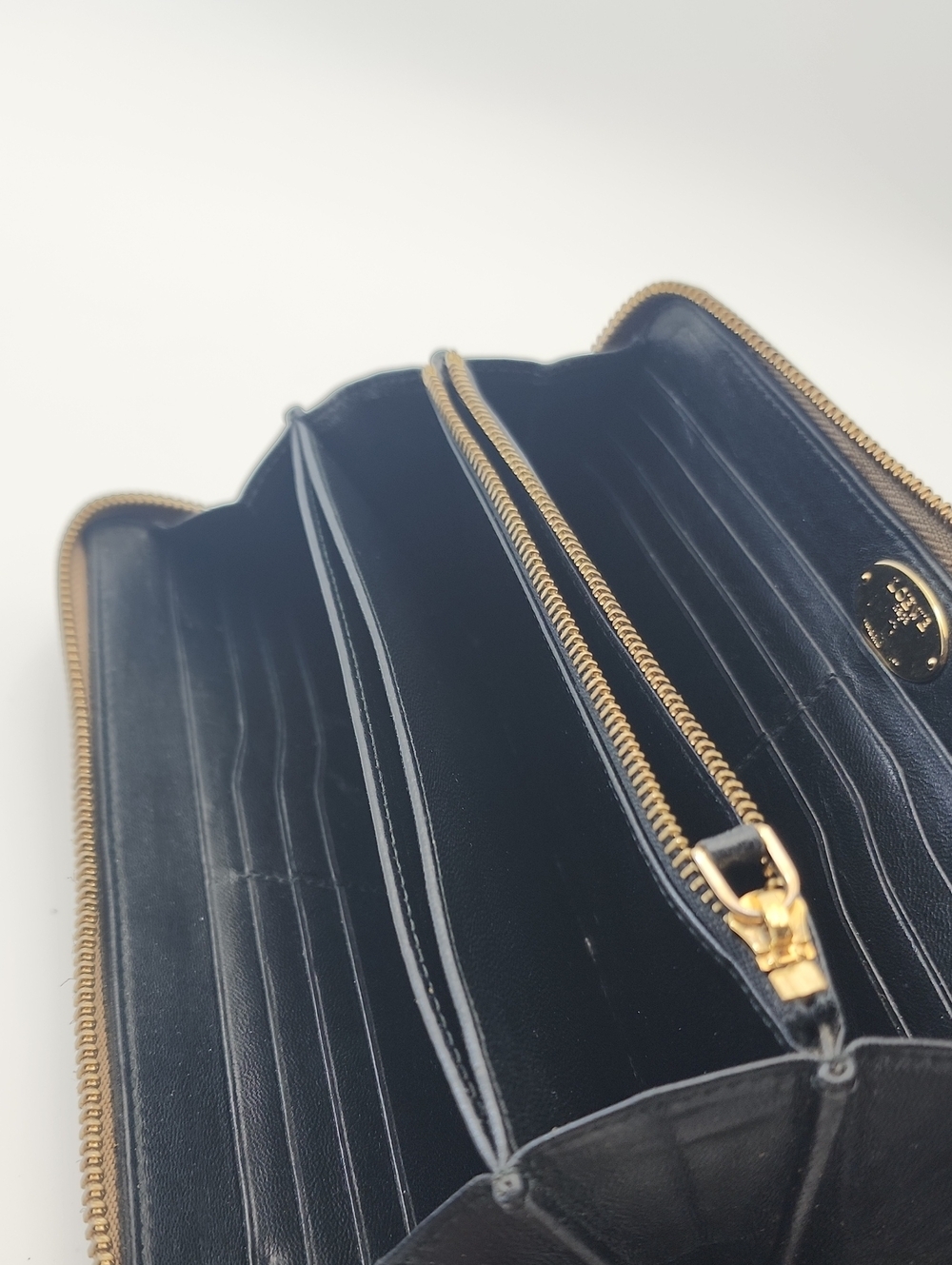 LOEWE Anagram Continental Long Zip Around Wallet Metallic Bronze Gold Leather - Picture 11 of 16
